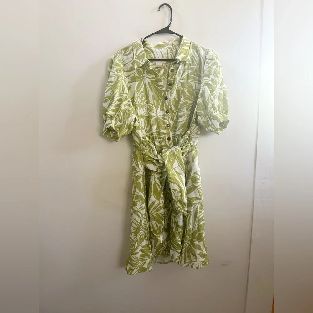 Rachel parcell palm‎ printed dress large